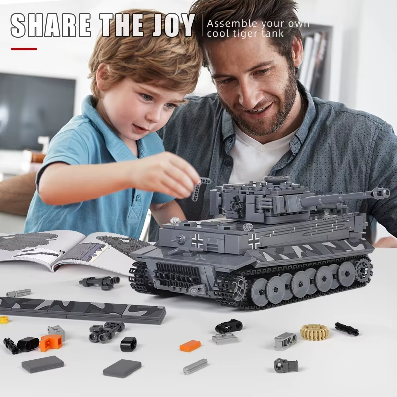 Schimmel König Militärs Pielzeug Die App & RC Motorisierte Tiger Tank Modell Montage Technische Auto Baustein Kinder Weihnachts Geschenke