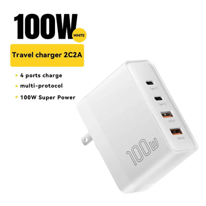 Essager 100 W Gan USB Typ C Caricabatterie PD QC Schnellladung 4.0 3.0 Typ C Ricarica Rapida Pro Iphone 14 13 12 Xiaomi Macbook